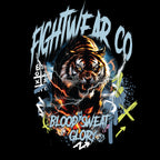 sudadera con capucha unisex para hombre y mujer fightwearco blood sweat and glory con tigre de bengala furioso y rugiendo